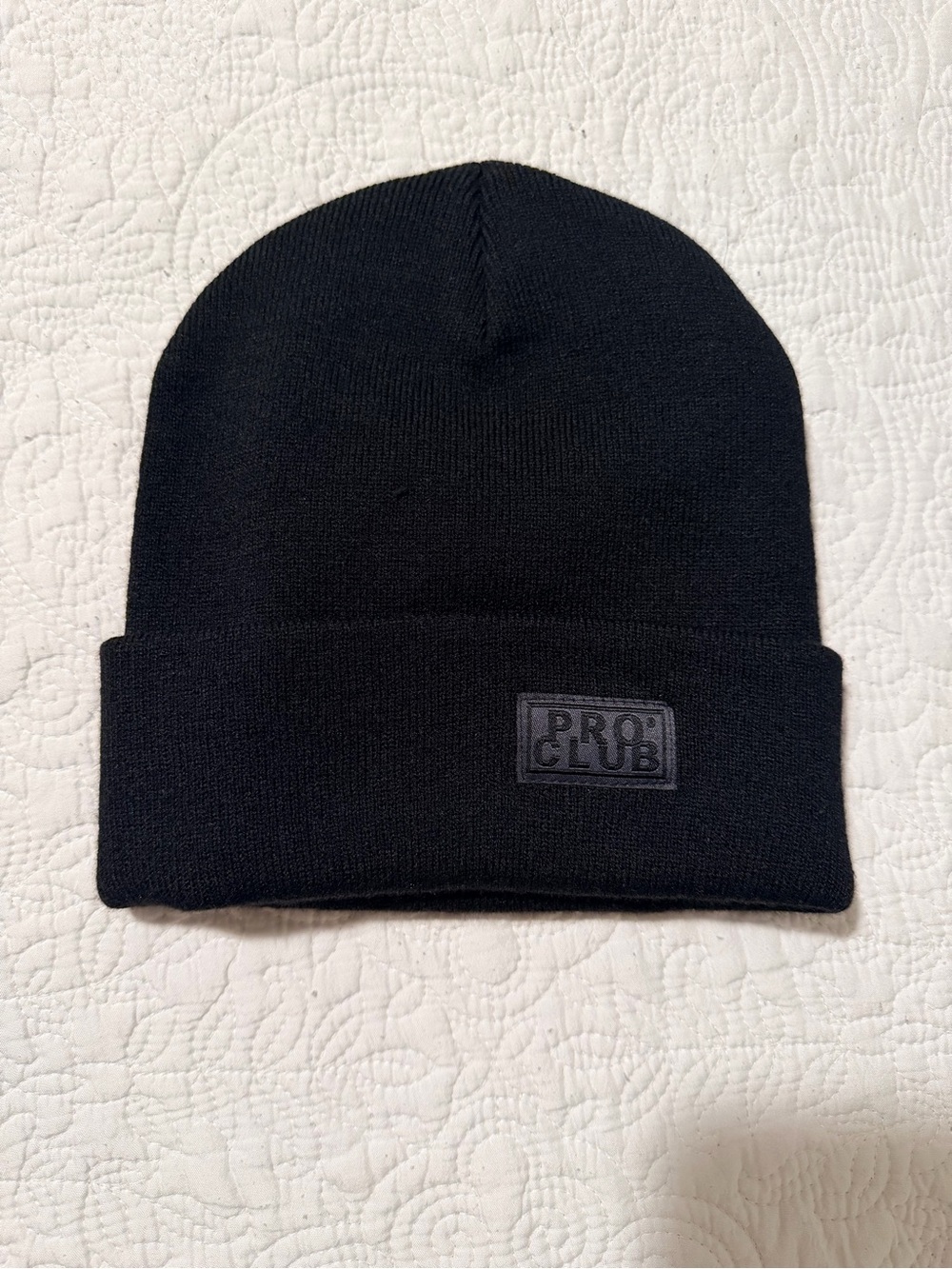 Pro Club Men’s Cuffed Beanie - Black Knit Winter Hat - One Size